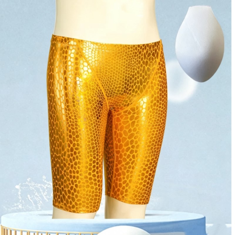 Swim Trunk Shorts - Men's Quick‑Dry Print Pro Swim Jammer