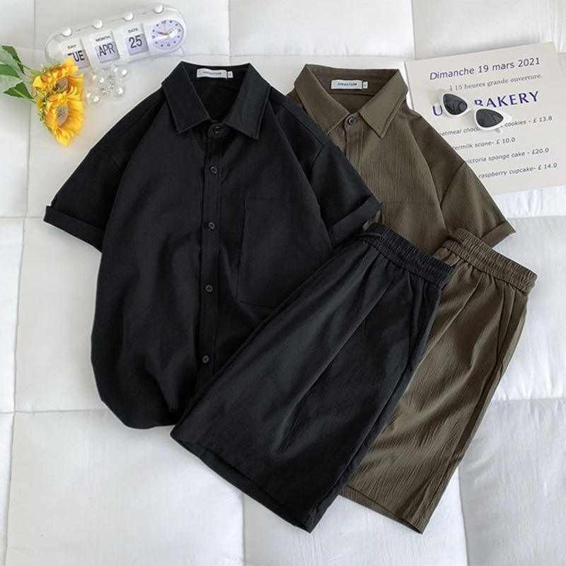 Linen Shirt Summer - ​Plus Size Cotton Linen Shirt Shorts