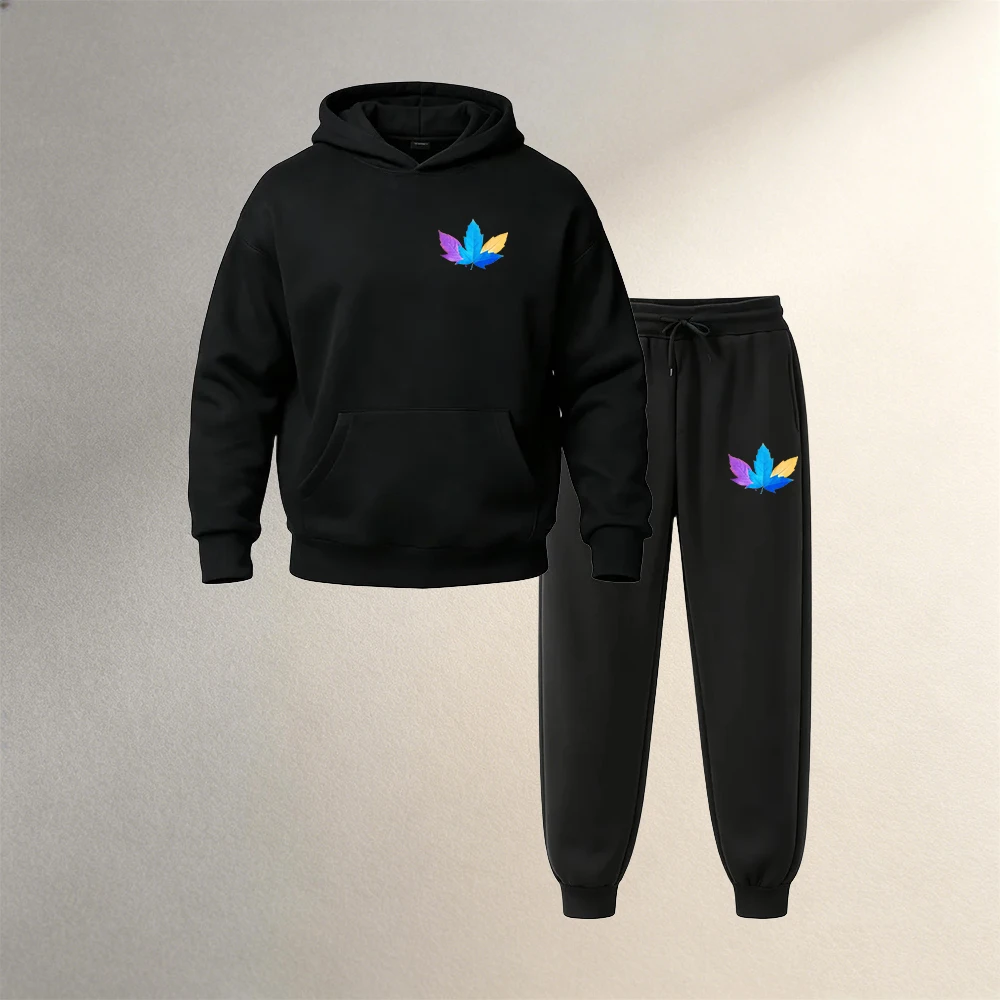 Streetwear Hoodie - Men Clothing Sets Pullover 2Pcs Autumn