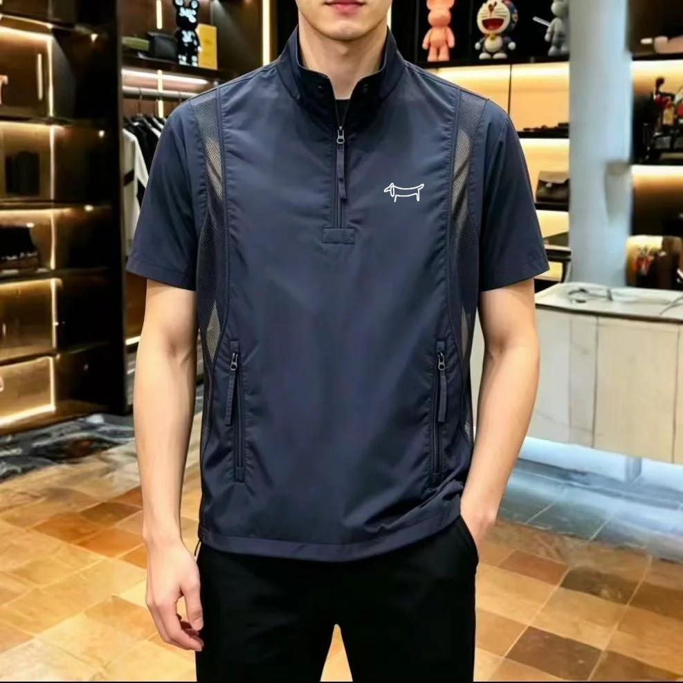 Men'S Fashion Golf Clothing - Men's Golf T-shirt Shirt Black Samurai
