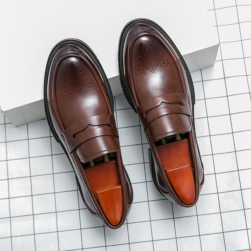 Oxford Shoes Brogue - Classic Brogues Wedding Leather Shoes For