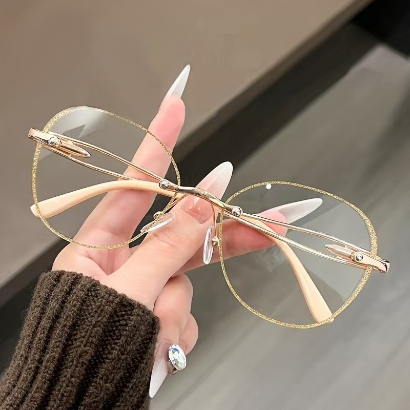 Mens Fashion Reading Glasses - Fashion Round Anti Blue Light Reading