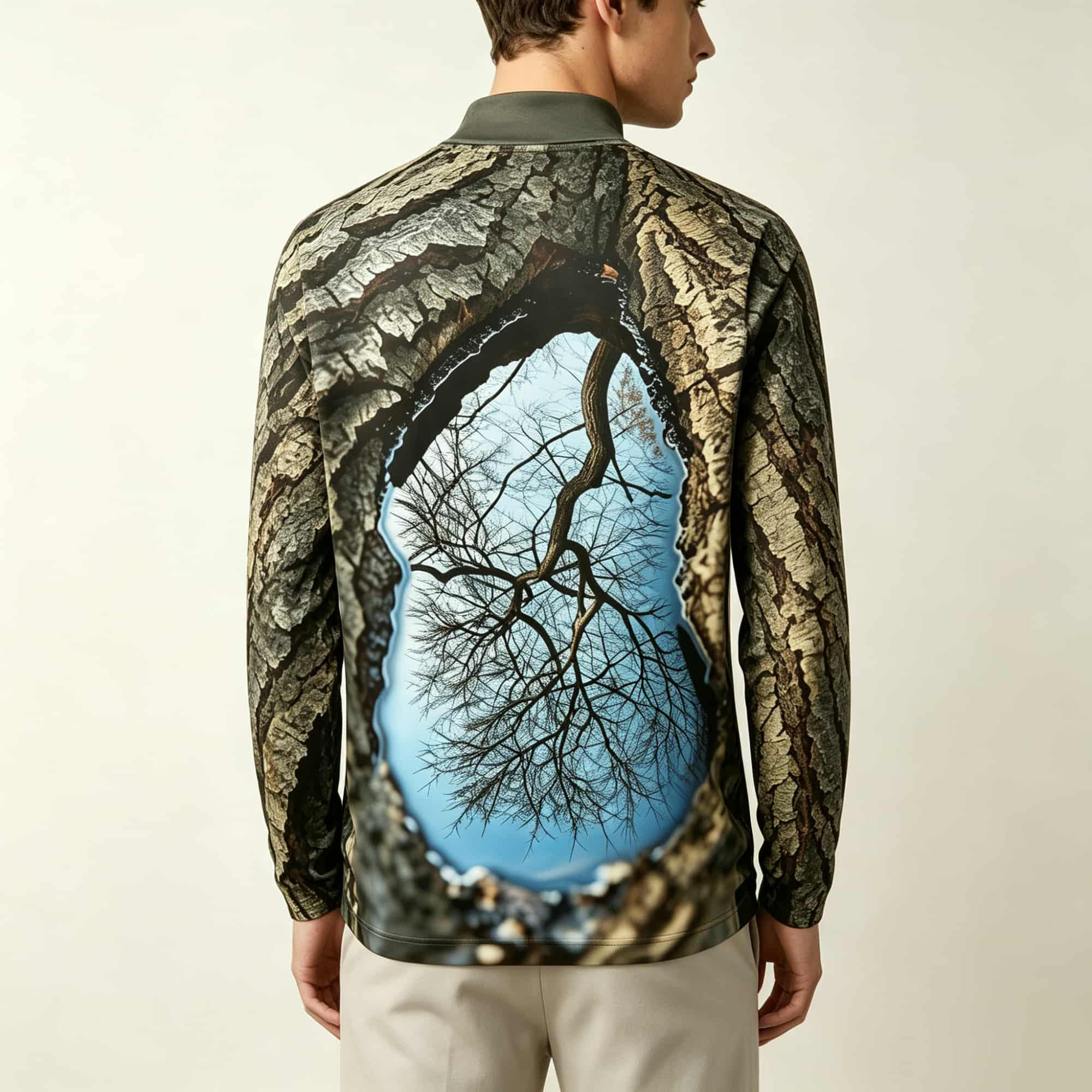 Forest‑Inspired Mock Neck Long - đánh giá và giá Mens Fashion Trend