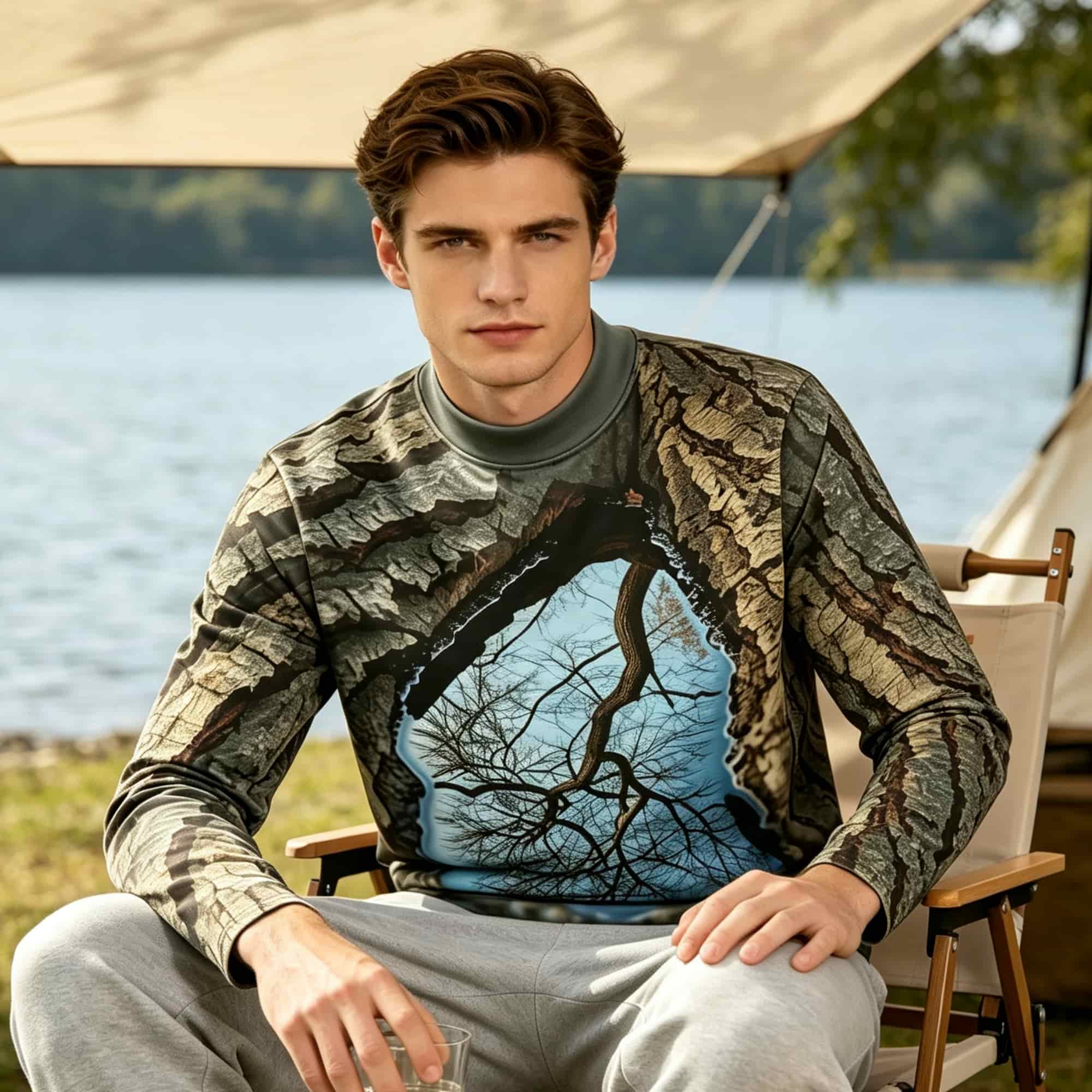 Forest‑Inspired Mock Neck Long - đánh giá và giá Mens Fashion Trend