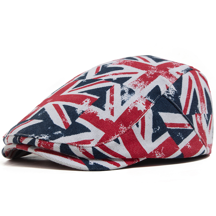 New Union Jack Print Flat Cap  - đánh giá và giá Men'S Fashion Gq