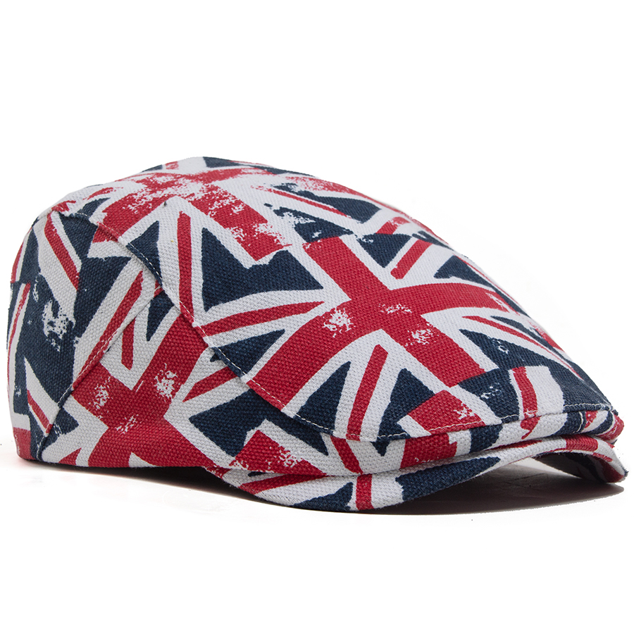 New Union Jack Print Flat Cap  - đánh giá và giá Men'S Fashion Gq
