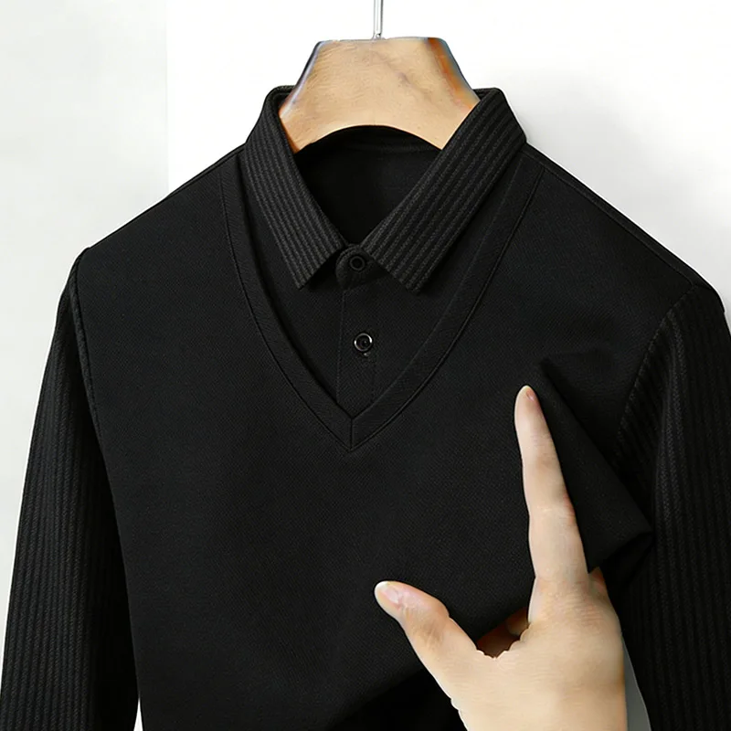 Men's Fake Two Piece Shirt Col - đánh giá và giá Mens Fashion Trend
