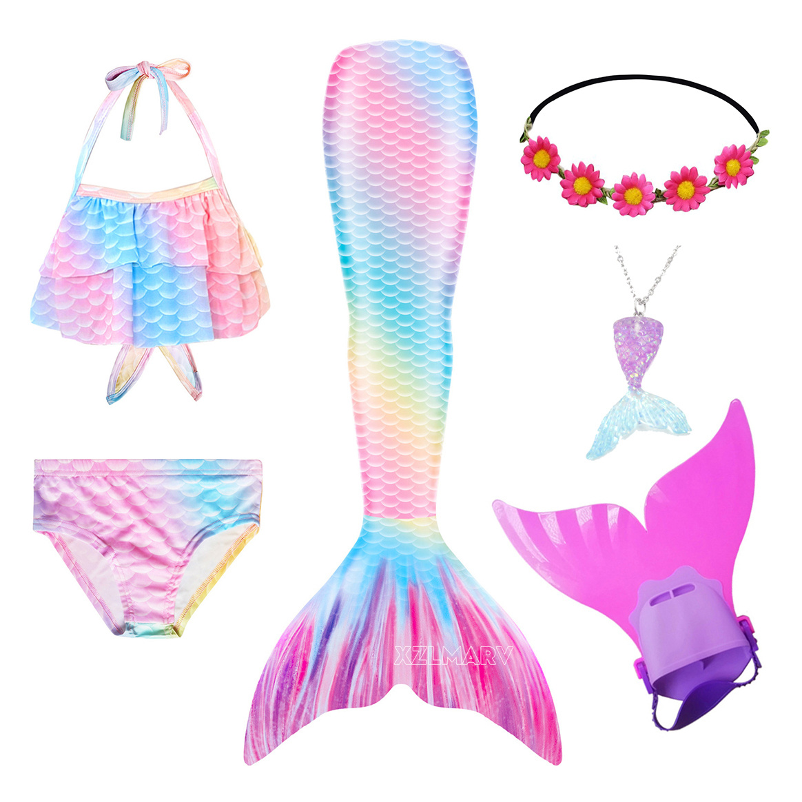Girls Swimming Mermaid Tail Gi - đánh giá và giá Swim Trunk Shorts