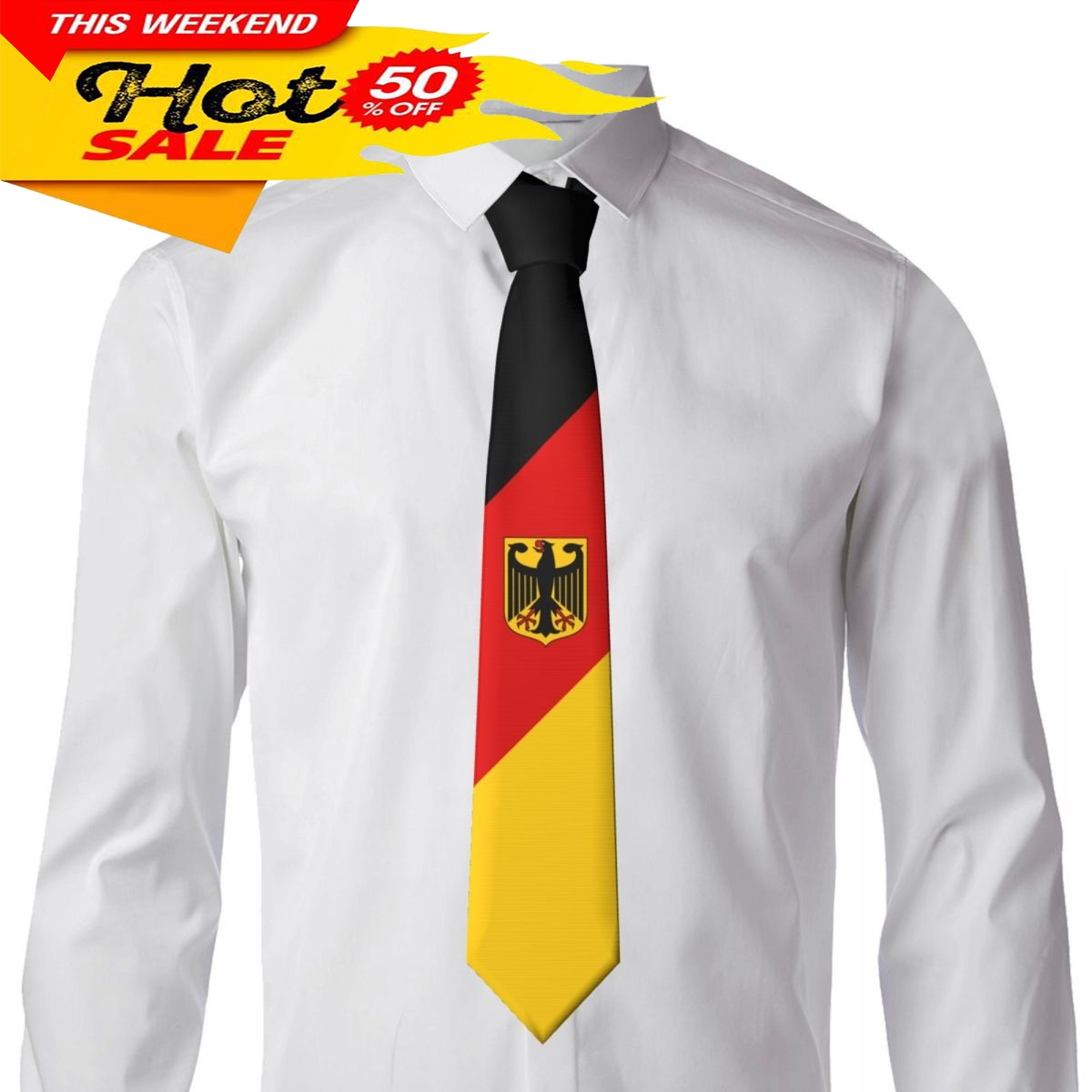 Germany Flag Tie Emblem Neckti - đánh giá và giá Men'S Fashion For Wedding
