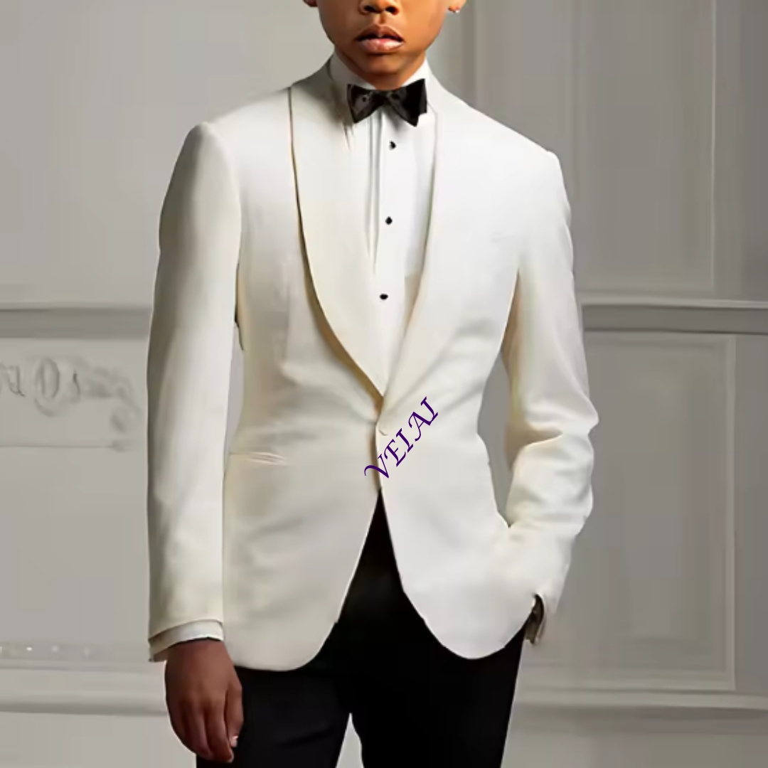 Ivory Boys Suit Jacket Pants 2 - đánh giá và giá Men'S Fashion For Wedding