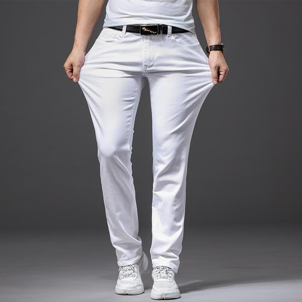 Men White Jeans Elasticity Str - đánh giá và giá Men'S Fashion For 60 Year Old