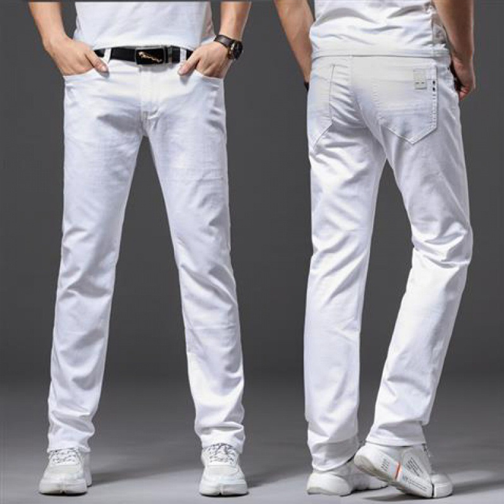 Men White Jeans Elasticity Str - đánh giá và giá Men'S Fashion For 60 Year Old