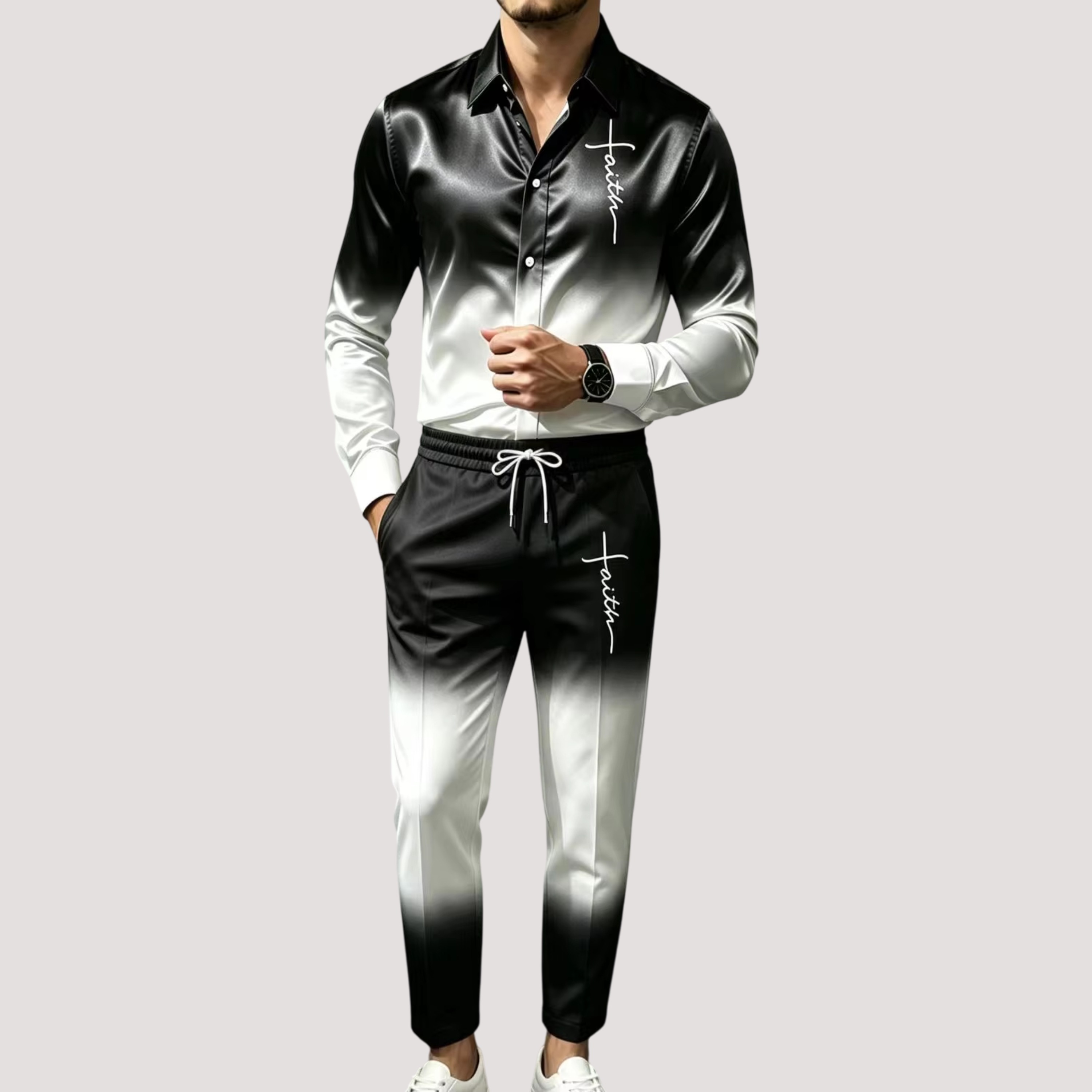 Men's Satin Silk Sports Suit T - đánh giá và giá Mens Fashion Trend