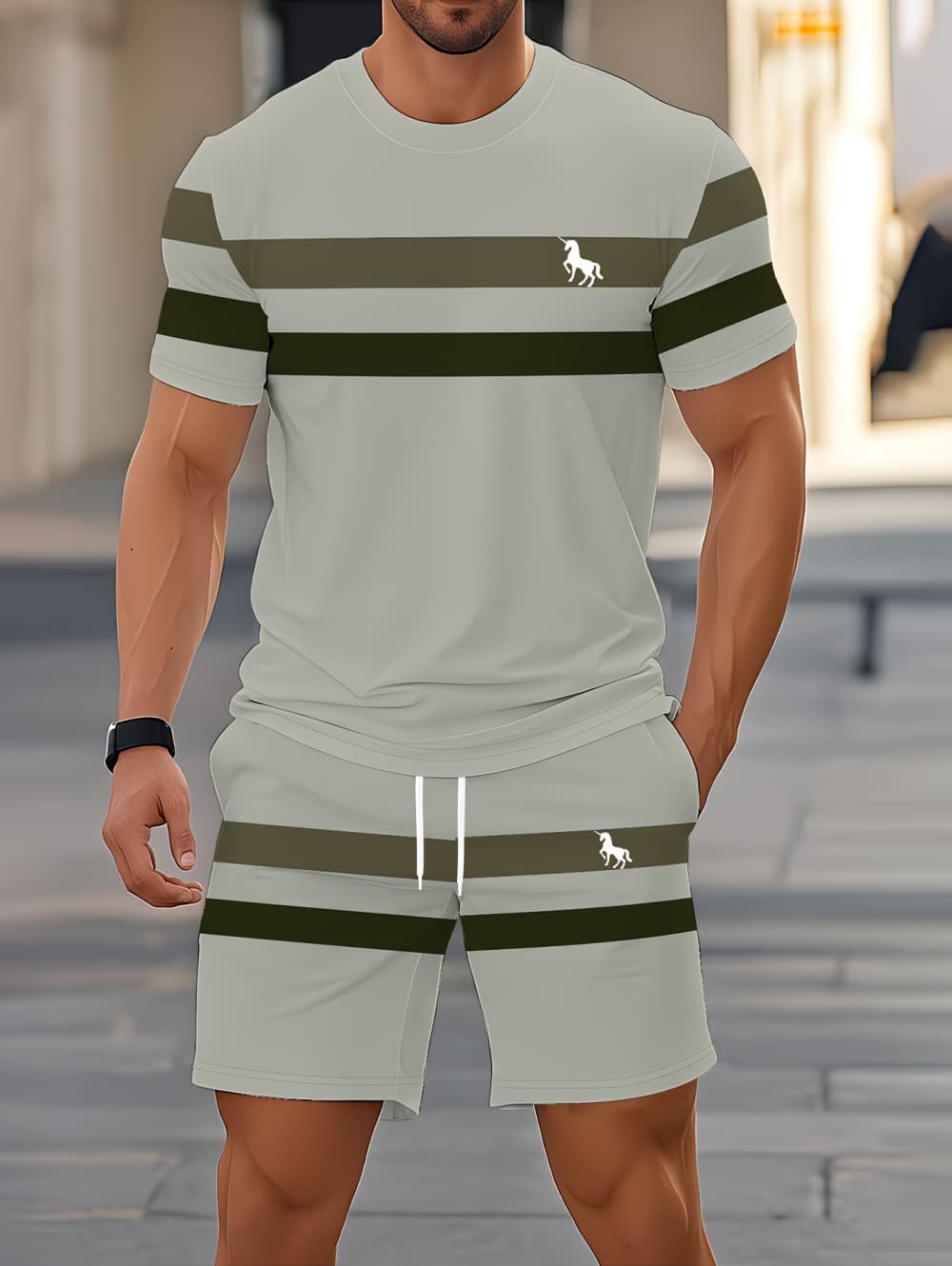 Men's Summer Sets Funny 3D Str - đánh giá và giá Mens Fashion Trend