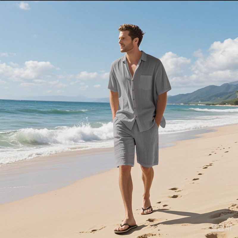 2026 Summer High Quality Men's - đánh giá và giá Linen Shirt Summer