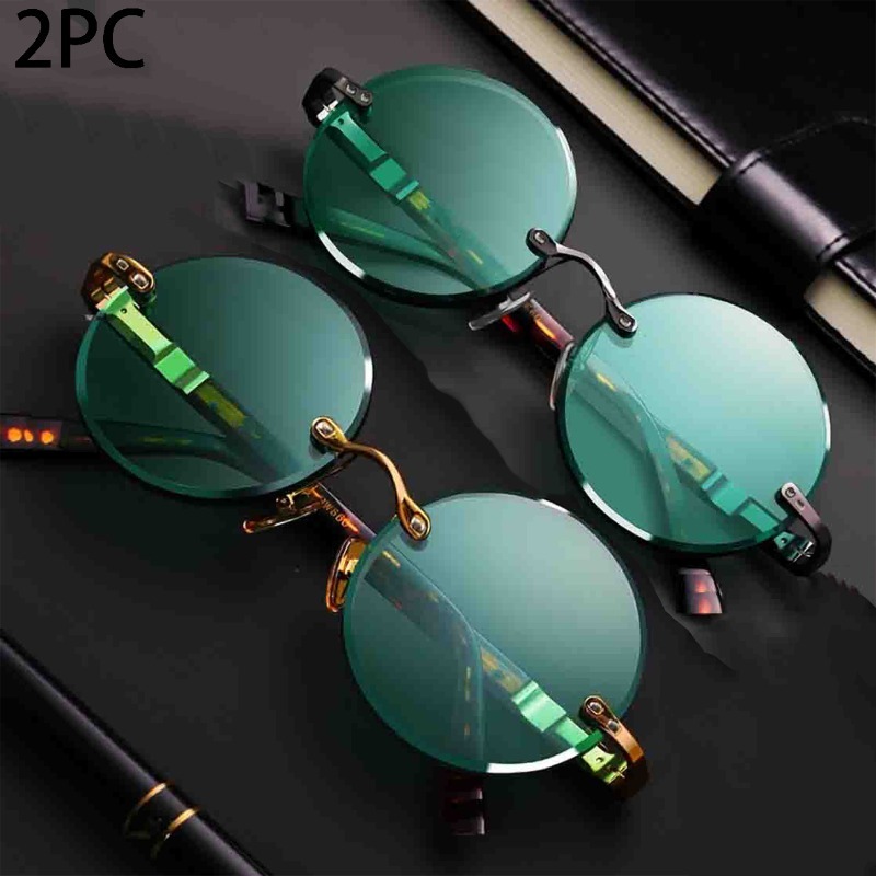 Fashion Classic Rimless Sungla - đánh giá và giá Men'S Fashion Round Glasses