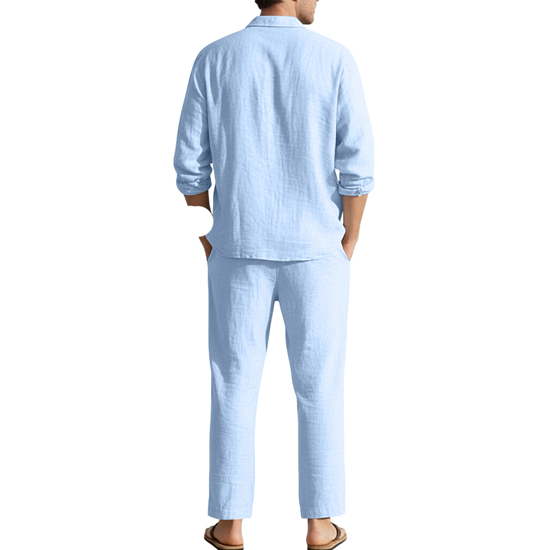 Spring Summer Linen Casual Set - đánh giá và giá Linen Shirt Summer