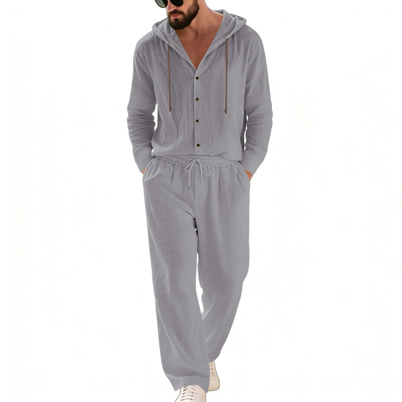 Men's Linen Casual, Hooded But - đánh giá và giá Linen Shirt Summer