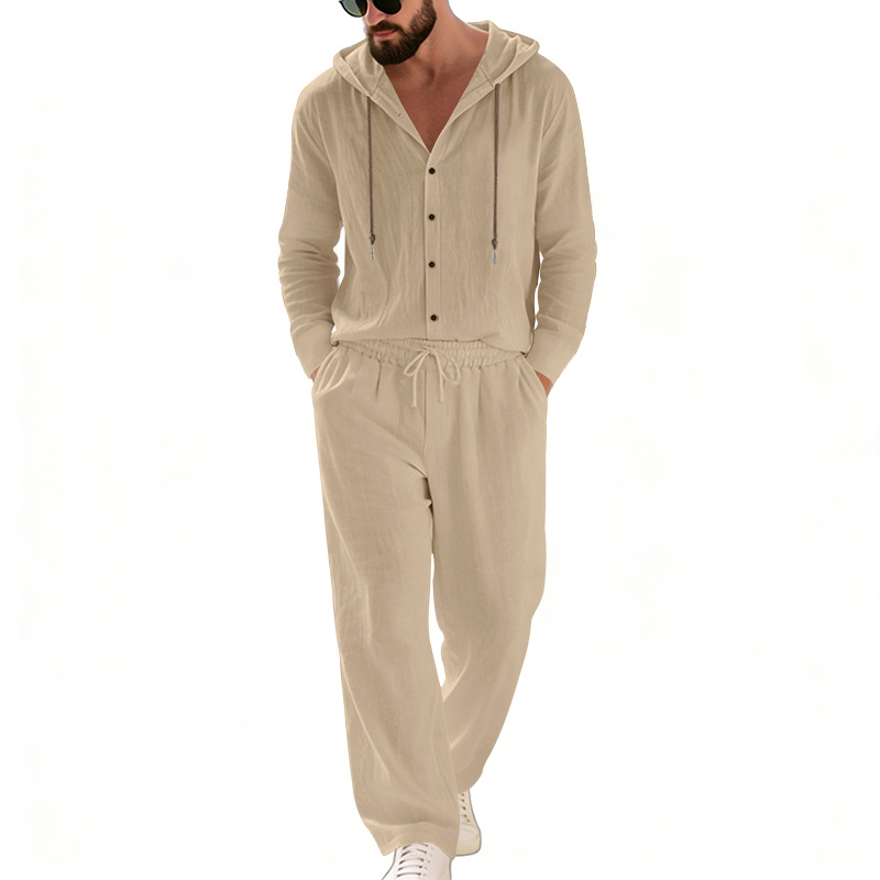 Men's Linen Casual, Hooded But - đánh giá và giá Linen Shirt Summer