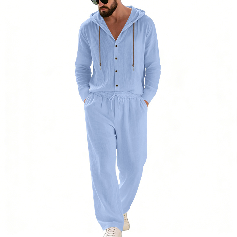 Men's Linen Casual, Hooded But - đánh giá và giá Linen Shirt Summer